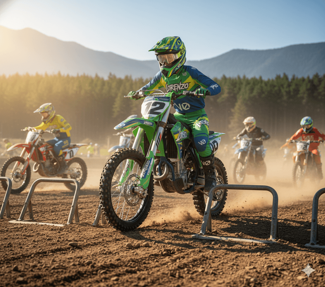 Lorenzo racing action 1